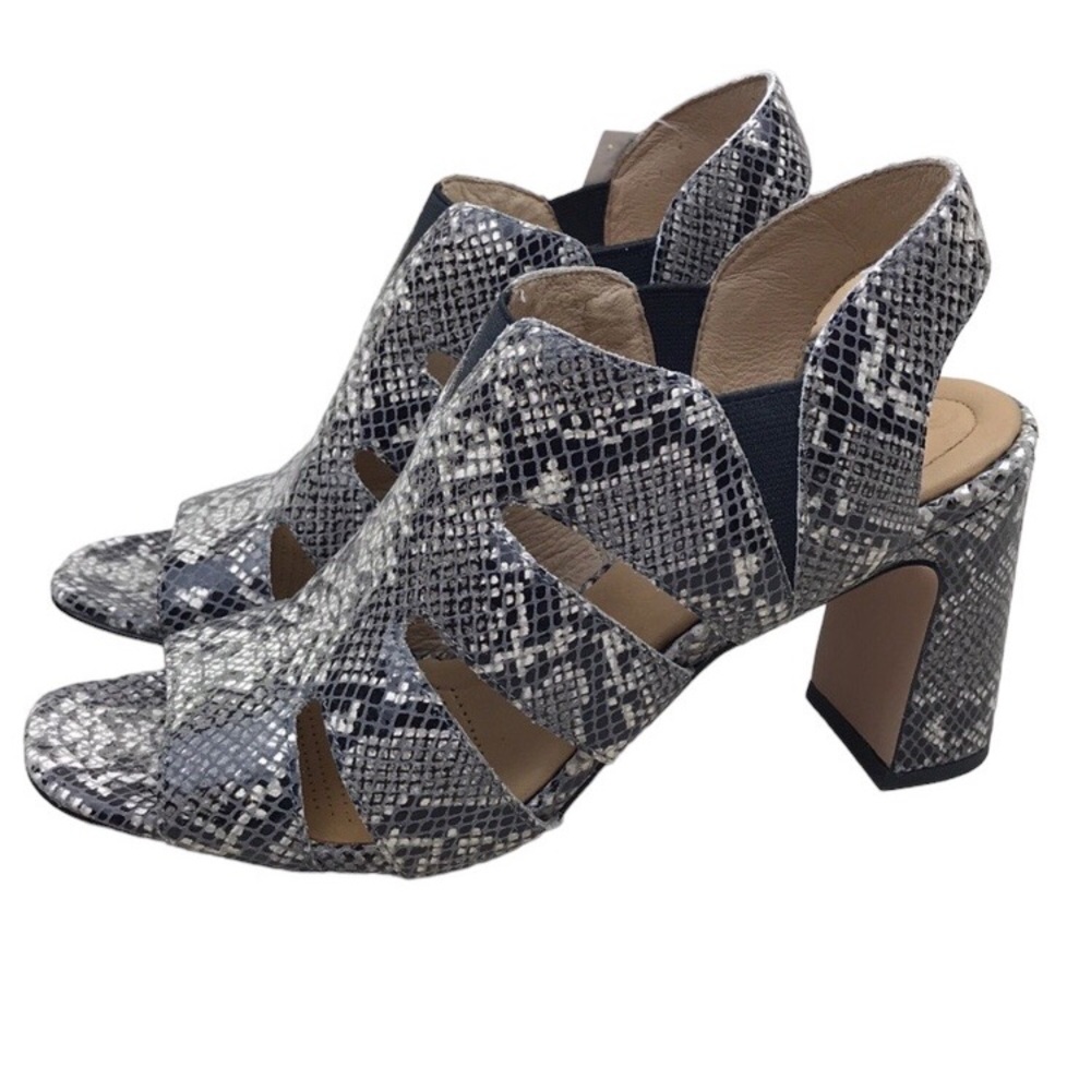 Corso Como Madelina Snake Print Leather Block Heel
